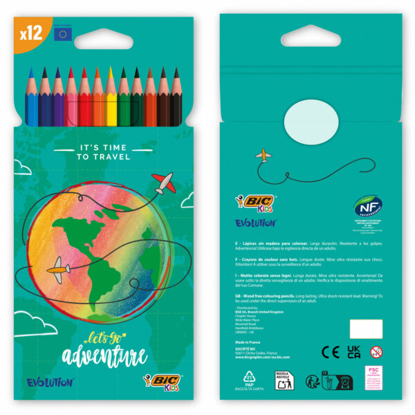 1608 BIC® Kids Evolution® Set de colores x12