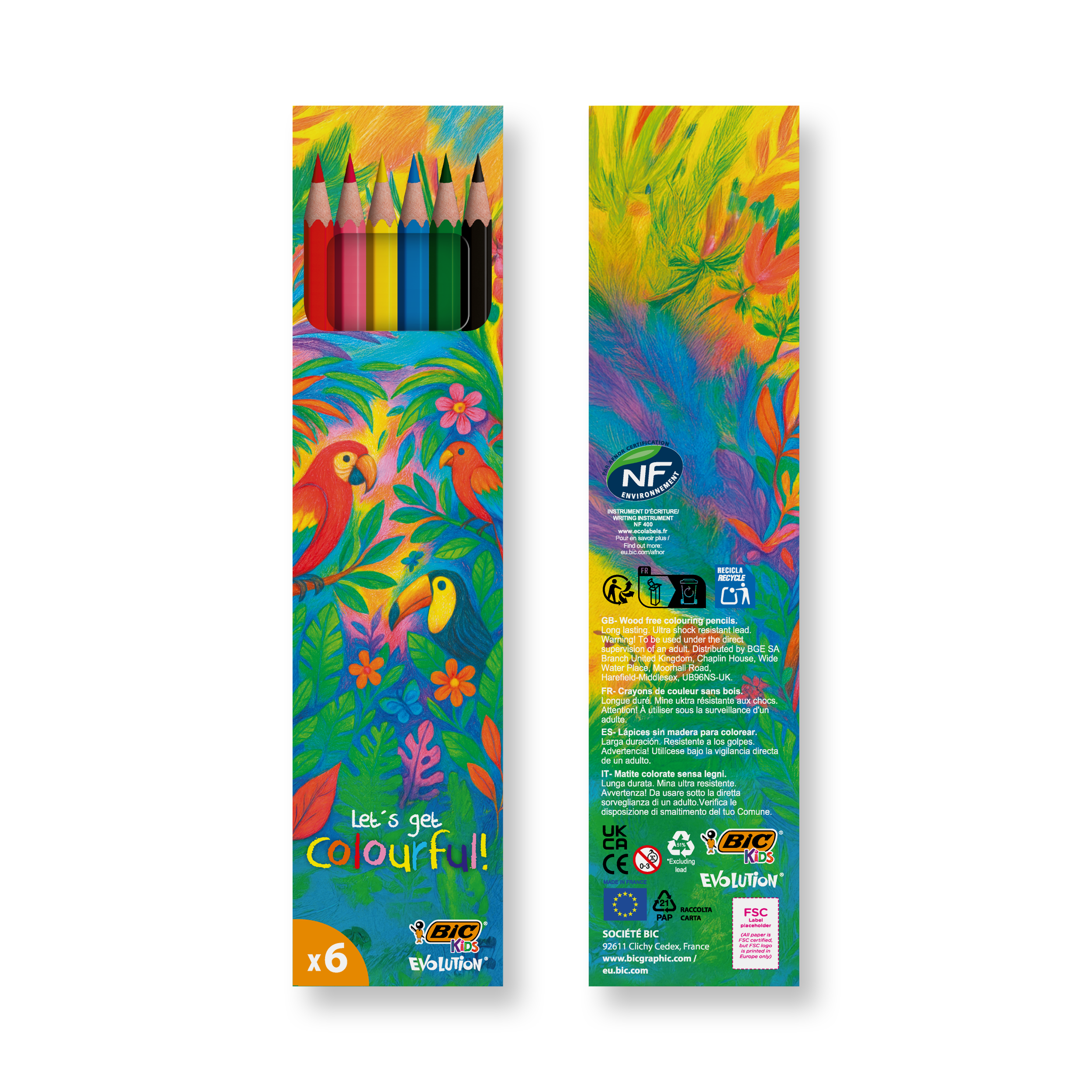 1607 BIC® Kids Evolution® Colouring set x 6 units -Box
